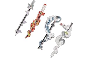 LOUJIN Binary Weapon Brooch Set Cartoon Weapon Shape Brooch Anime Peripheral Hard Enamel Pin Cartoon Weapon Badge Anime Lovers Anime Fans Jewelry Gifts Suitable for Jackets Hats Canvas Bags