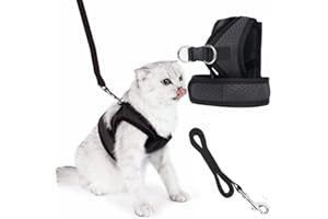 CHUNZHILAI Cat Harness and Leash Set Escape Proof Cat Kitten Harness with Leash Set for Walking Adjustable Kitty Small Dog Vest Harnesses Leads for Kitten Rabbit Puppy Outdoor Cat Lead