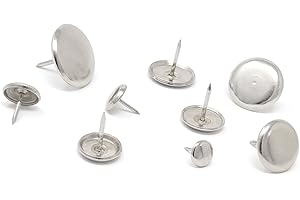 Nail in Metal Furniture Carpet Floor Protector Pads 13mm 15mm 18mm 20mm 23mm 25mm 28mm 30mm 35mm. Made in Germany Premium Steel Nickel Plated Feet Slide & Glide Furniture Easily. by Keay Vital Parts