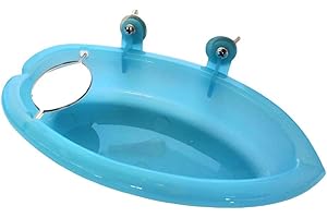 dianhai Bird Vasca da Bagno con Specchio Piccolo Pappagallo Peonia Lavabo Alimentatore Ciotola