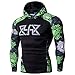 Produktbild Luckycat 2018 Fitness Bodybuilding Männer Hoodies Kompression Hooded Sweatshirts Herrenbekleidung Patchwork Slim Sportswear Jacke
