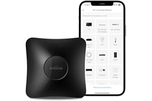 BroadLink RM4 pro - Telecomando universale IR e RF, apprendimento codici, TV, AC, motori per tende, supporta Alexa