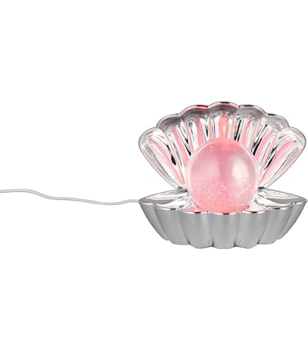 Lampada Atmosfera Conchiglia Con Sfera Glitterata E Luci Colorate | L&P Home & Gifts