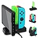 Produktbild Ladeständer Kompatibel mit Nintendo Joy-Controller, Controller Lade-Docking-Ständer, Pro Controller Ladegerät mit LED-Anzeige und Typ C USB-Kabel für Nintendo Switch-Konsole