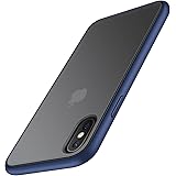 TENDLIN Cover iPhone Xs/Cover iPhone X Rigido Opaco Traslucido Resistente Custodia per iPhone Xs e X - Blu