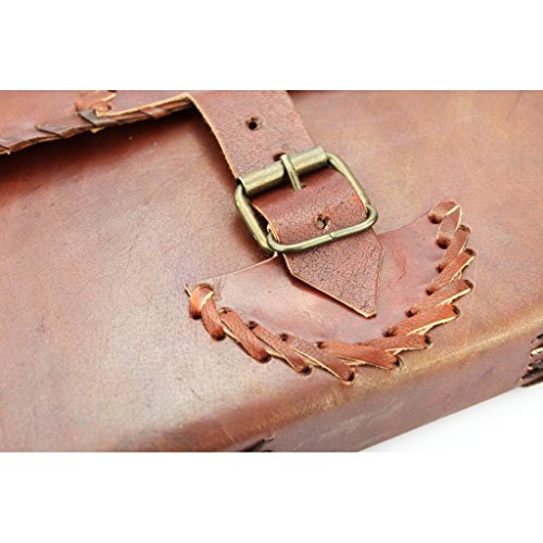 A P  Donovan - Leder Notizbuch mit Riemenverschluss  als Organizer  Kalender-Buch leer  Braun in Reise-Tagebuch Leder DIN A5