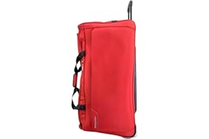 METZELDER Sac DE Voyage Trolley à roulettes Runner Valise Souple Tendance Garantie 1 an (Rouge (Red), Très Grande Taille (Soute)_83x40x43cm_134L_3,8kg)