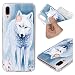 Produktbild Edauto Huawei P20 Lite Hülle Case Handyhülle Durchsichtige Stoßfest Schutzhülle Tasche Handytasche Handyschale TPU Silikon Rückhülle Schale Anti-Shock Backcover Etui Weißer Wolf