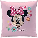 Disney Minnie 043671 Liberty Kissen, Baumwolle, rosa, 40 x 40 cm