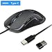 Produktbild IECHOLAB Auriculares Tipo C Hi-Fi Digital Estéreo Auriculares oído Ruido Cancelación Deportes Auriculares Con MIC para Pixel 2/3/XL, Huawei Mate 10/20/P20/Pro, Moto Z, HTC U11, Essential PH-1 - Negro