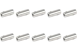 Mcoser 10Pcs Wire Rope Clips 2mm Stainless Steel Wire Rope Thimble Wire Rope Cable Clamp Wire Rope Lock with End Screw Stopper for Cable Fittings