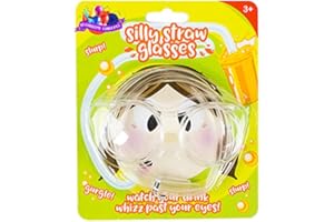 DEcorative Concepts UK - Silly Straws Glasses, Reusable Straws, Eye Glasses DIY, Drinking Straw, for Milk, Juice, Drinks, Kids Birthday Party, Beach Parties (Silly Straw 1)