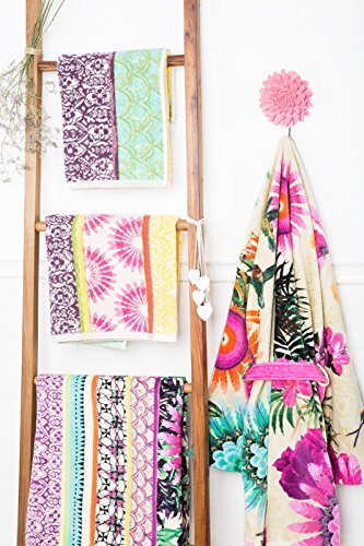 Desigual 61WL0A6 Badetuch Botanical Dream, Jacquard, Baumwolle, Lila, 150 x 95 cm Einheitsgröße - 4