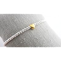 Kugelarmband Golden Heart 925 Silber