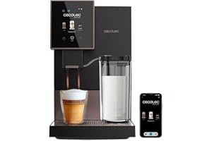 Cecotec Machine a Café Espresso Superautomatique Cremmaet Compactccino Connected Black Rose. 19 Bars, Écran TFT, Wifi, Moulin Integré, Réservoir d'eau 1,1 L et de lait 400 ml, Nettoyage Automatique