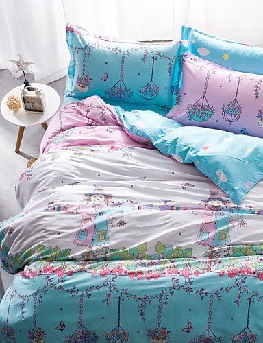 X&amp;L 100% Cotton Pattern Bedding Series 4 Piece Duvet Cover Set,Queen Size , queen