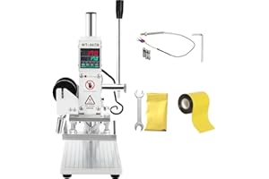 GUILOPOER Máquina de troquelado de láminas calientes 5 x 7 cm, 300 W, 300 W, máquina de estampado de lámina caliente con escala, pantalla LCD, impresión bronceadora de cuero, máquina bronceadora