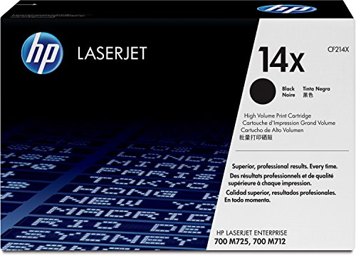 HP 14X (CF214X) Schwarz Original Toner mit hoher Reichweite für HP Laserjet Enterprise 700 M712, HP Laserjet Enterprise M725