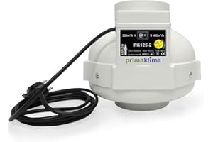 ESOTERIC HYDROPONICS Extracteur 2 vitesses 220 et 400m3/h - 125mm - Prima Klima