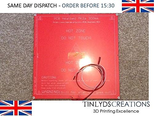 Mk2a 300x300mm hot bed 12v Heated Bed Plate For 3D printer PCB heating hotbed Reprap