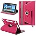 Price comparison product image BTC Flame 7 Inch Tablet New Design Universal 360 degree Rotating PU Leather Designer Colourful Stand Case Cover - Plain Pink by Gadget Giant®