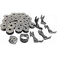 YEQIN 31Pcs Industrial Sewing Machine Accessories include Presser Feet, Bobbins and Bobbin Cases for Juki, Singer, Consew