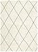 Produktbild Asiatic Teppich Wohnzimmer Carpet hochflor Design Logan Grid Uni Rug 100% Polypropylen 200x290 cm Rechteckig Weiß | Teppiche günstig online kaufen