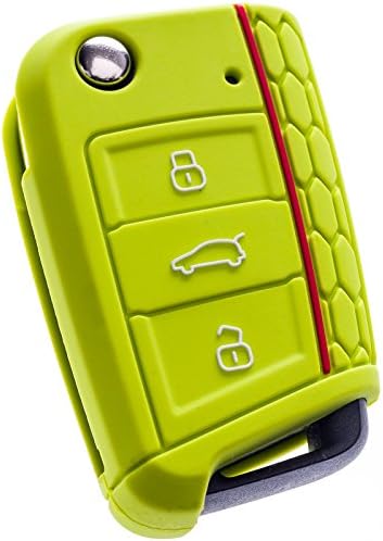 Seat Leon 5F · SC · ST · Key Cover Car Key Case, Cover, Car Key Fob, Folding Key PREMIUM, Apple-green