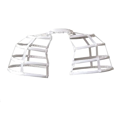 Jupon Cage / Crinoline En Acier Et Tissu - Tour De Taille 95 Cm - Pour Robe De Bal, Mariée, Cosplay Victorien