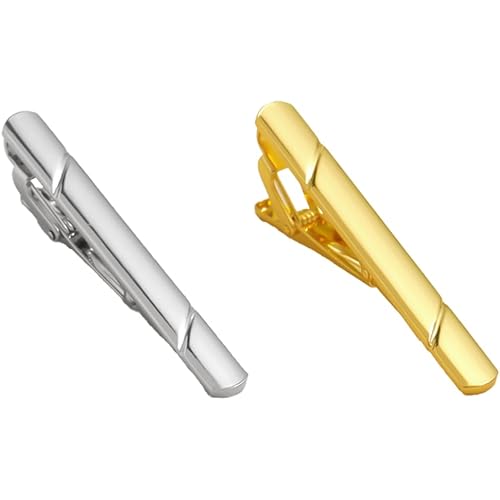 Yellow Chimes Tie Pins - Fashion Accessories for Formal Wear | Gold & Silver Toned Stainless-Steel Tie Pin for Men | Birthday &