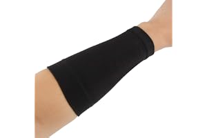 Beauty7 – underarm tatuering skydd unisex armskydd armvärmare andas armskydd sportvärmare tatuering skydd fram ärm färg: svart/hudfärg storlek: M/L