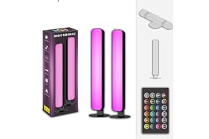 BIGFOX Barras de Iluminación LED RGB - 4 Múltiples Experiencias Ajustables Color 16 RGB, Lampara Gaming, Luz de Humor, Inteligentes Flow Light Bar para PC, TV, Decoración