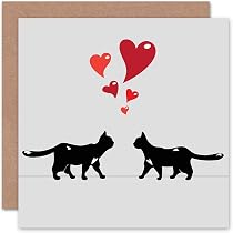 Wee Blue Coo Grußkarte 'Liebe Cartoon Herzen Fuchs' – 15x15 Cm, 280 G/m² Karton – Für Jahrestag, Valentinstag, Liebeskarte
