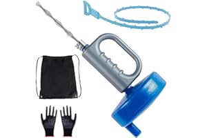 JEEJINYAN 13m Rohrreinigungsspirale, Spirale Abfluss Rohrreinigung, Rohrreinigungsgerät, Abflussspirale mit Schnecke, Rohrreiniger Spirale für Küche, Toiletten