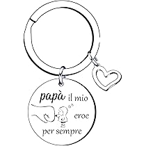 Portachiavi Per Pap&agrave; Con Ciondolo Albero - Regalo Originale Per Compleanno O Festa Del Pap&agrave;