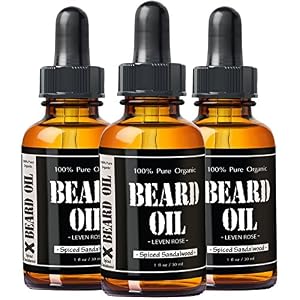 Beard Oil and Leave In Conditioner - Spiced Sandalwood by Leven Rose 100% Pure Natural Organic for Groomed Beards… - Image 4