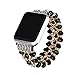 Produktbild Hunpta Perlen Armband Uhr Bracelet Watch Wrist Band Strap für Apple Uhr iWatch Serie 1 2 42mm (Schwarz)
