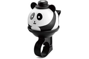 CVERY Sonnette de vélo pour enfant, motif panda, avec rotation à 360 °, alliage d'aluminium, accessoire Loud Crisp Sound