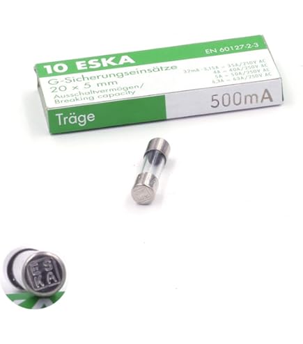 Fusibili Ceramica SeKi 0,25A 250V - Confezione Da 10 Pezzi, 5x20 Mm, Spegnimento Lento - Foto 12