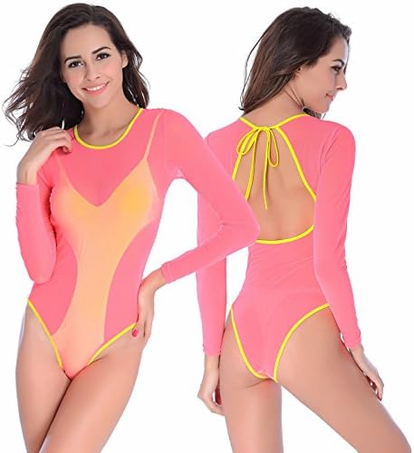LLZBJN Bikini/Swimming/Sand/Women One-Piece Swimsuit Gymnastic Beach Seaside Double-Side Triangle Bikini, One Size, Pink