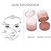 Makeup Powder Contour Kit, Tinabless 5 Colours Shimmer Compact Bronzer and Hightlighter Powder Pressed Face Powder Foundation Make Up Palette