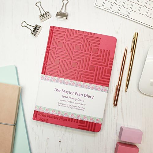 The Master Plan 2017 to 2018 - Family Diary (Week to View) - Fuscia Pink