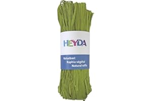 Heyda Rafia Natural, Color Verde Lima, 20 m