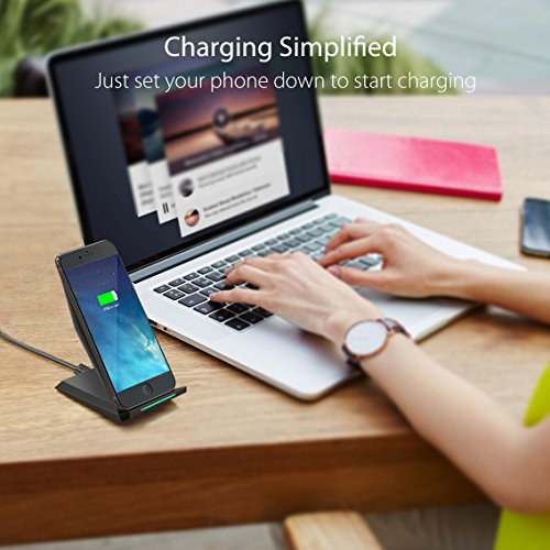 CHOETECH Galaxy Note 8/S8/S8 Plus Caricabatterie Senza Fili, Caricatore Wireless Rapido Docking Station per Galaxy S8/S8 Plus/Note 5/Note 8/S7/S7 Edge/S6 Edge+, iPhone 8/8Plus/X