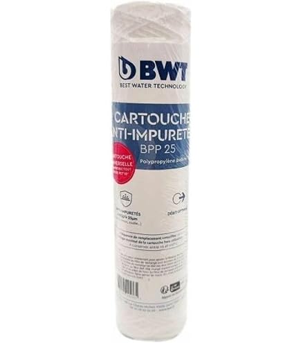 Pack 3 Cartouches Filtrantes AquaHouse 10" 5 Microns - Filtre Sédiment Pour Osmose Inverse, Eau Potable Et Aquarium, Compatible Boîtiers Standard 10 Pouces