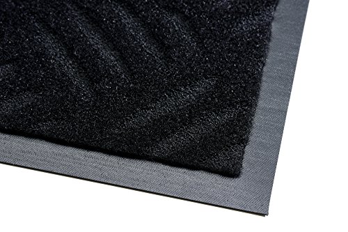 Premium Fußmatte Schmutzfangmatte WELCOME schwarz 40x60cm ✓ Extrem strapazierfähig ✓ Außen & Innen ✓ Waschbar ✓ PVC-frei – Sauberlaufmatte Haustür Schmutzmatte Türmatte Design Türvorleger – Eingangsmatte Schmutzfangteppich Schmutzfänger Außenbereich (Welcome 40×60 cm, schwarz) - 2