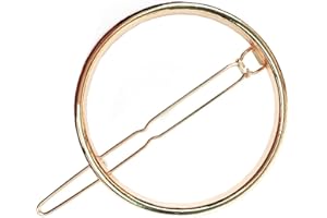 HSIXHAF 1 PCS Fermaglio per Capelli Vintage con Bastone Semplice e Minimalista in Metallo Geometrico Clip per Capelli Oro Accessori per Capelli per Donne e Ragazze (Oro)