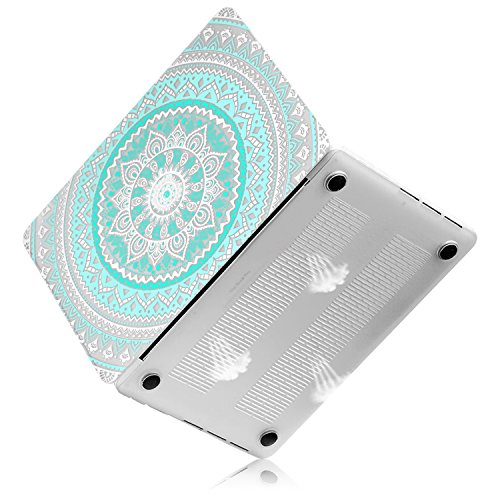 Case MacBook Air 13 Hülle Blau und weiß，iCasso Medallion Design Ultra Slim Dünn Kratzfeste matt rutschfest Hartschale Kunststoff Schutzhülle Snap case für MacBook Air 13 Zoll (Modell: A1369 / A1466) - 4