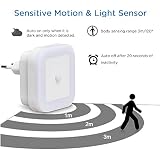 SOAIY® 2er-Set LED Nachtlicht mit Bewegungsmelder energiesparend Steckdosenlicht PIR Sensorleuchte Warmweiß Kinderzimmer Flur Treppe - 3