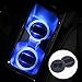 Produktbild Mr. Ho 2 Stücki Solar LED Auto Cup Halter Matten Getränk Untersetzer Wasserdichtes dekoratives Licht bis Auto in der Dunkelheit (Blau) (68mm, blau)